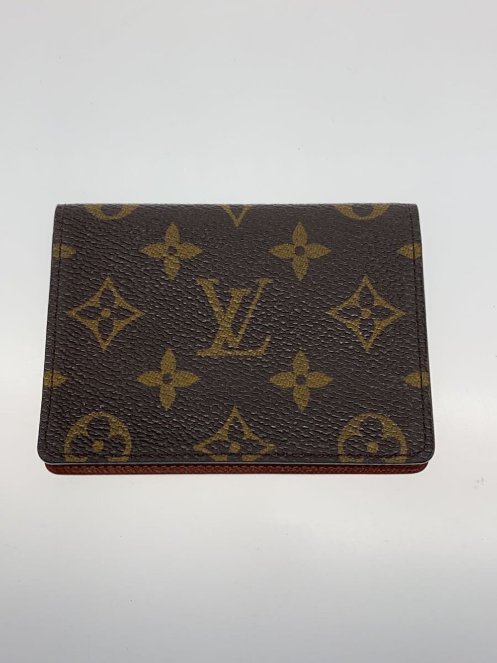 LOUIS VUITTON Card Case Wallet Brown All over